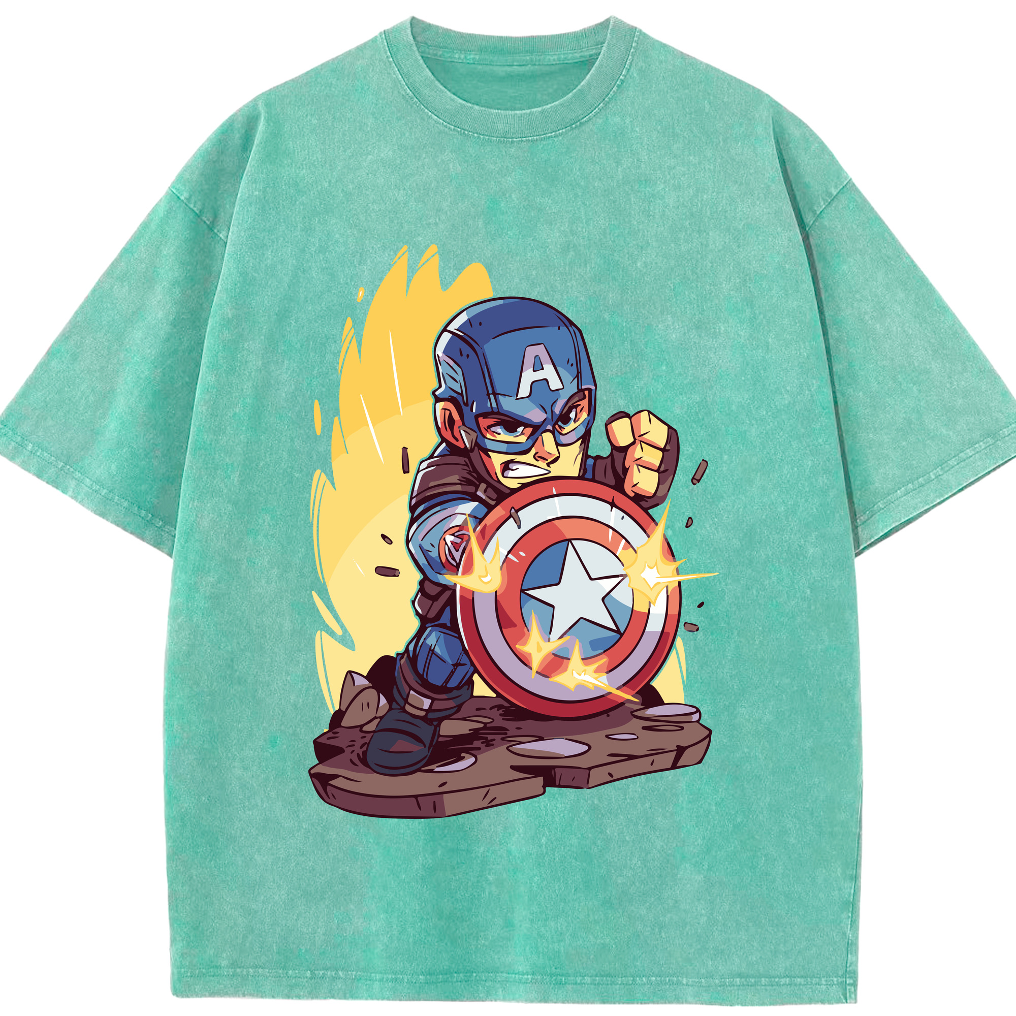（画像用） アベンジャーズ The Avengers 綿100% ヴィンテージ風 半袖Tシャツ（フロントプリント）